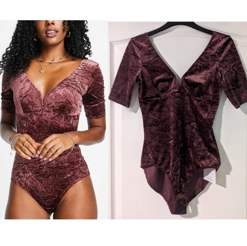 & Other Stories | Velvet Jacquard Bodysuit